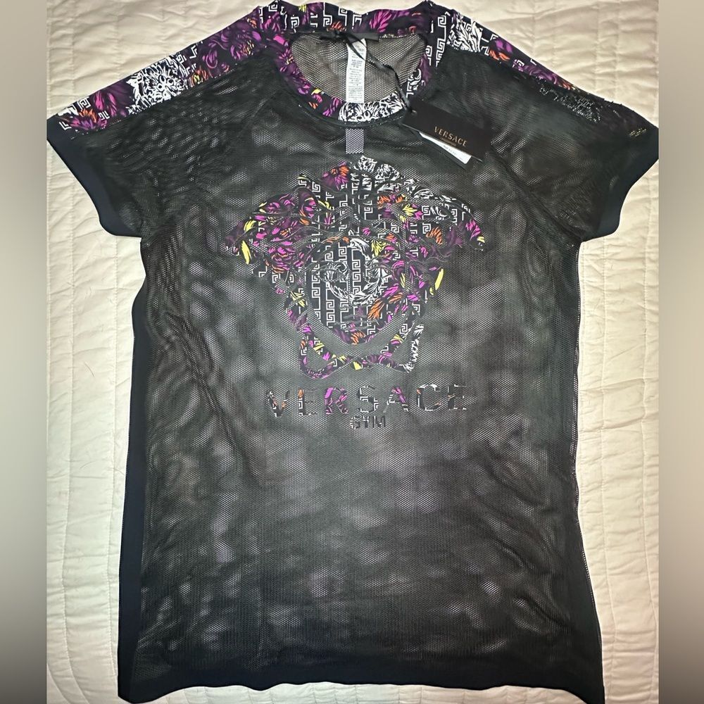 NWT VERSACE Gym Mesh Top Size Medium